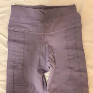 NUX x SoulCycle purple leggings